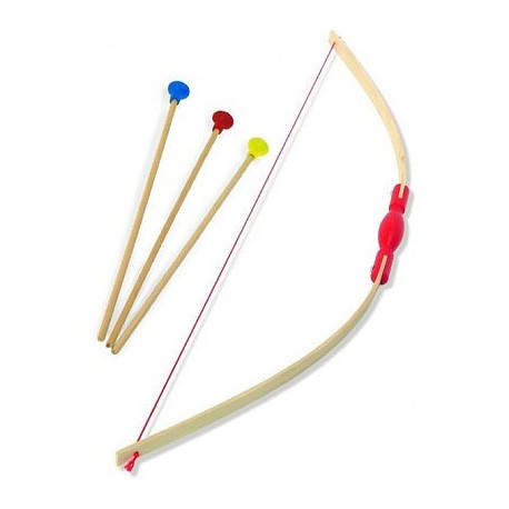 Arc démonté et flèches en bois en boiîe cible