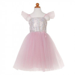 Robe de princesse sequins rose 3/4 ans