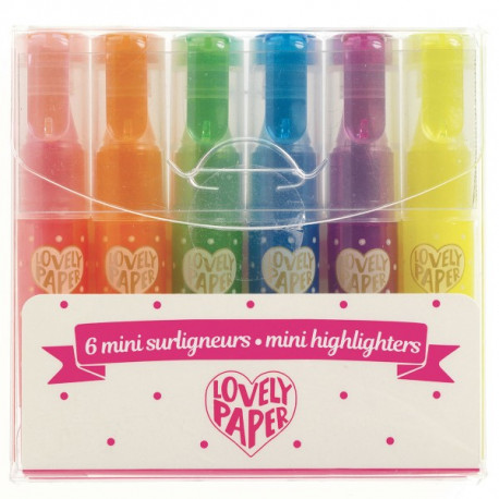 6 mini surligneurs