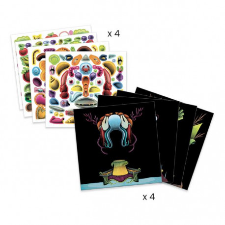 Inspired by Giuseppe Arcimboldo - Le primeur créer avec des stickers