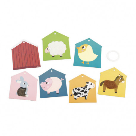 Cartes tactiles animaux de la ferme 