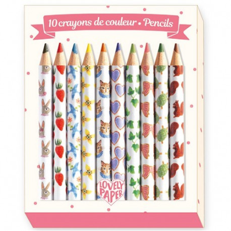 10 crayons de couleurs