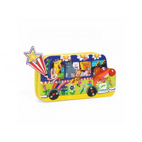 Puzzle Bus Arc-en-ciel 16 pièces