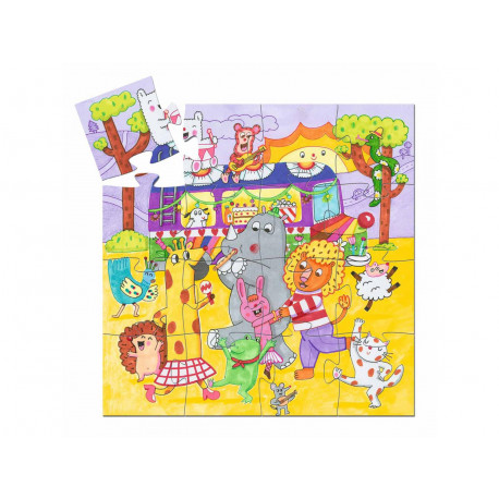 Puzzle Bus Arc-en-ciel 16 pièces