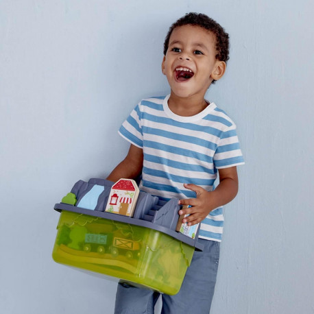 Coffret de train 2 en 1 Construis ta ville