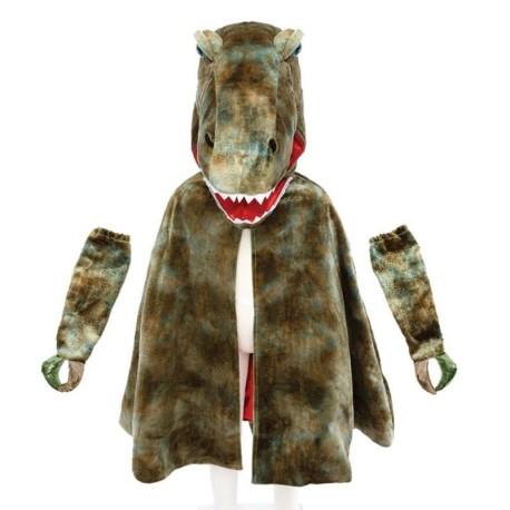 Cape T-rex Grandasaurus avec griffes rouge et noir 4-6 ans