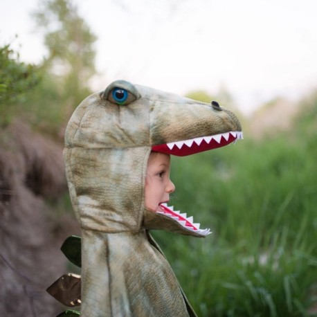Cape T-rex Grandasaurus avec griffes rouge et noir 4-6 ans