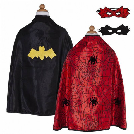 Cape réversible Batman Spiderman 4/6 ans