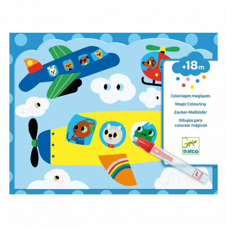 Coloriage magique à l'eau Caché dans le ciel