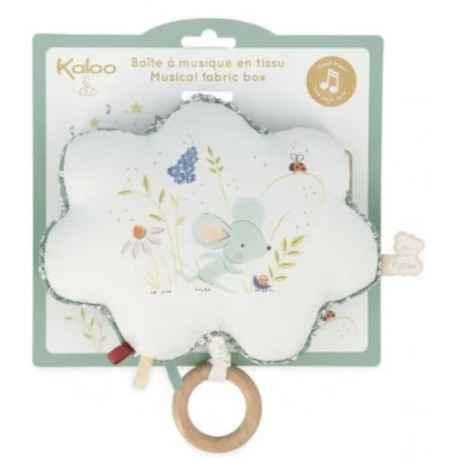 Boîte à musique en tissu Souris verte