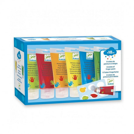 6 tube de peinture à doigts