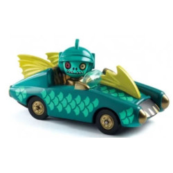 Voiture de course en métal avec son pilote Mister wings