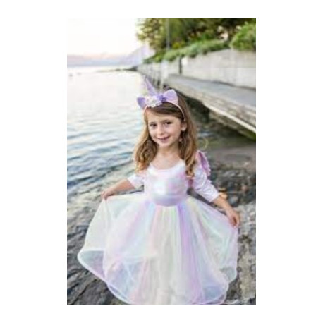 Robe Pégase avec ailes et diadème 5/6 ans