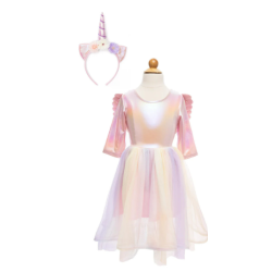 Robe Pégase avec ailes et diadème 5/6 ans