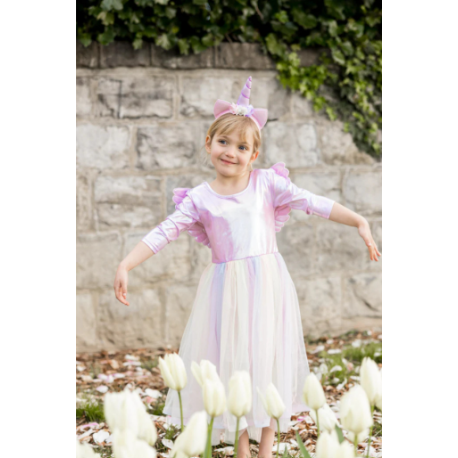 Robe Pégase avec ailes et diadème 5/6 ans