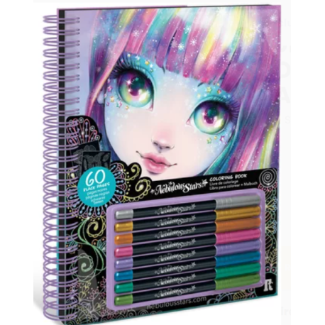 Carnet de coloriage à pages noires Isadora