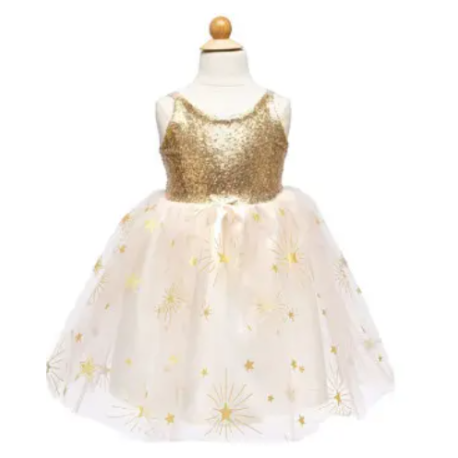 Robe de fête dorée 5/6 ans
