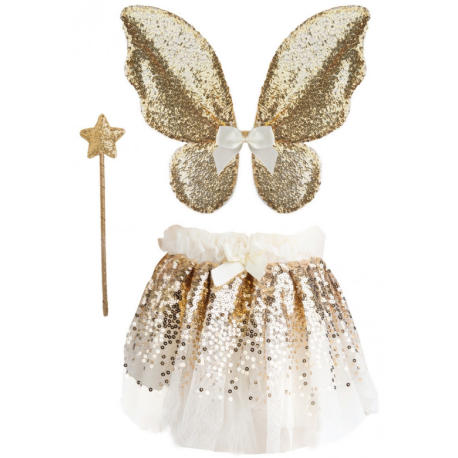 Set sequins dorés élégant 4/6 ans 