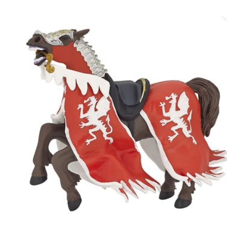 Papo Cheval du Roi au dragon rouge