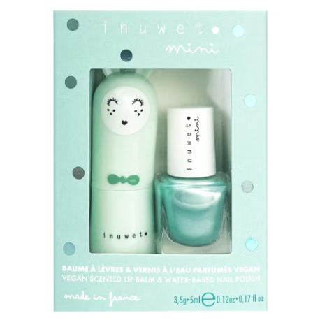 Coffret duo baume à lèvres et vernis à ongles Aqua