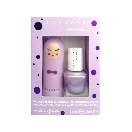Coffret duo baume à lèvres et vernis à ongles Mauve