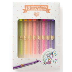 10 stylos gel candy