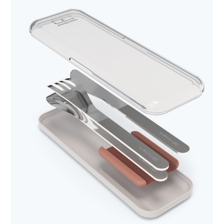 Set de couverts MB Slim box rose moka