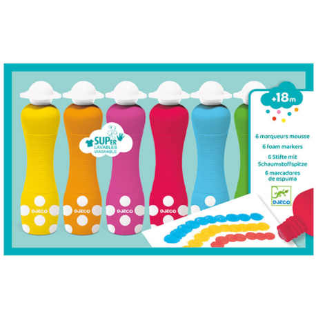 6 marqueurs mousse