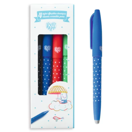 4 stylos effaçables classiques