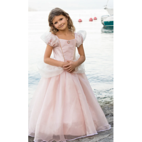 Robe de princesse antique rose 7-8 ans