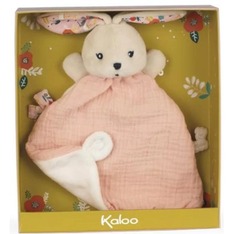 Doudou lapin coquelicot