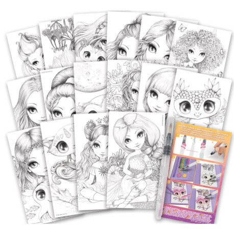 Aquarelle sur pages blanches