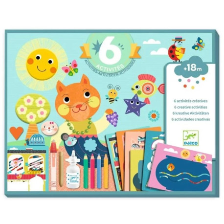 Coffret 6 activités créatives Le chat et ses amis