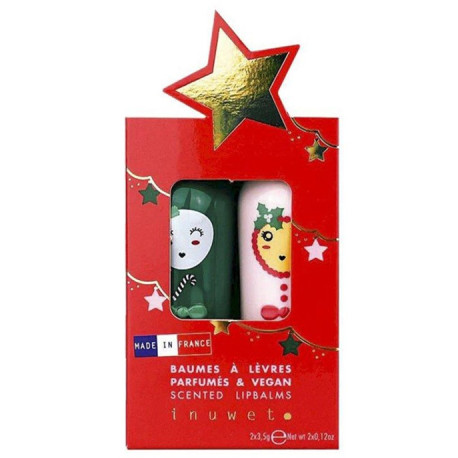 Coffret 2 baumes à lèvres Xmas star Cerise et Sucre d'orge