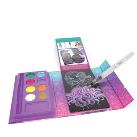 Aquarelles métaliques sur pages