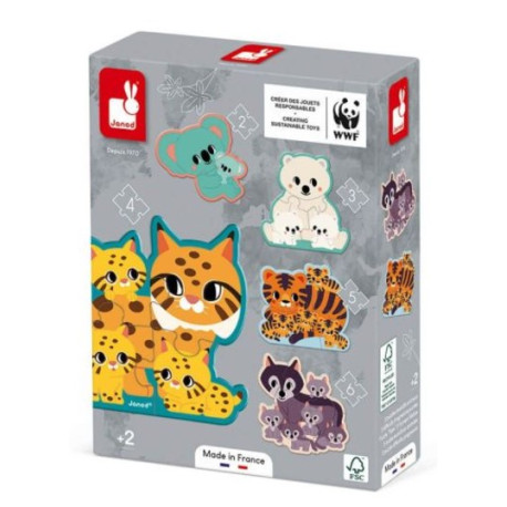 5 puzzles évolutifs animaux