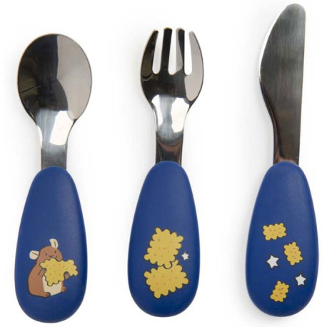 Puce et Pilou Set couverts silicone