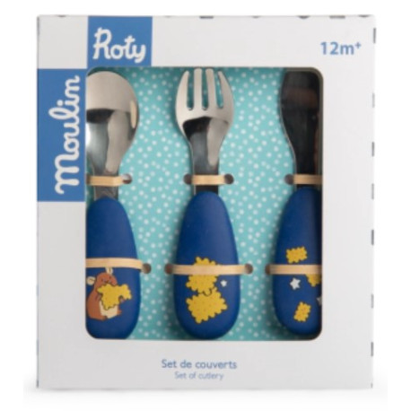 Puce et Pilou Set couverts silicone