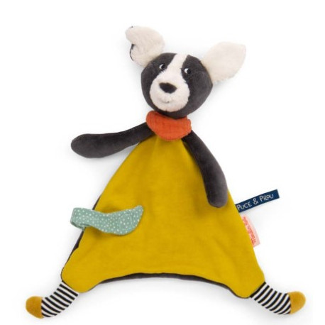 Puce et Pilou Doudou Puce jaune