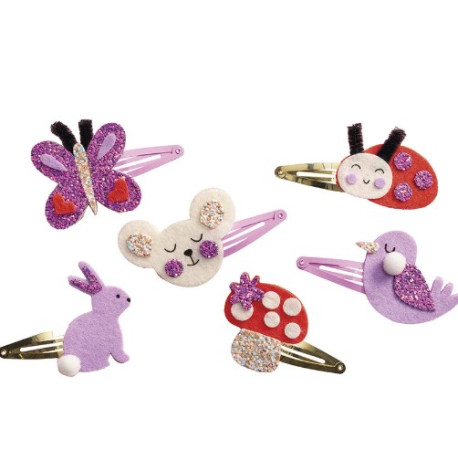 6 barrettes à créer Flower garden