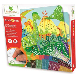 Kit 5 Mosaïques dinosaures
