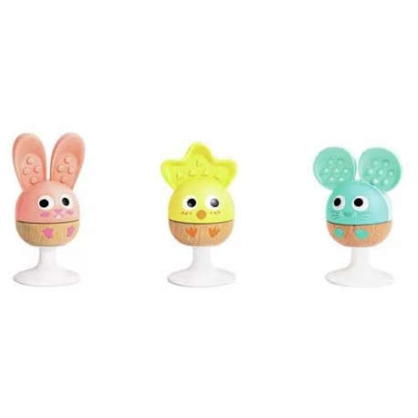 3 hochets à ventouse Animaux