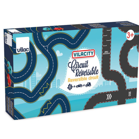 Circuit réversible 42 pièces + 2 voitures