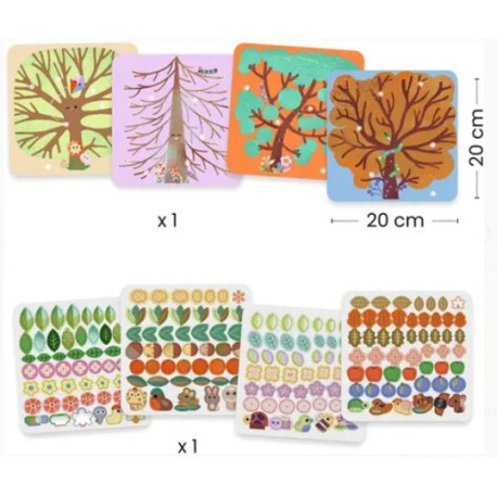 Collages feutrines La ronde des saisons