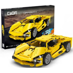 Voiture de course rétrofriction jaune à construire 357 pièces