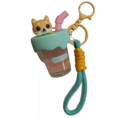 Porte-clés Bubble tea Shiba