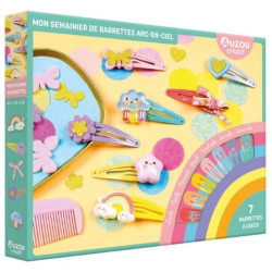 Mon semainier de barrettes arc-en-ciel
