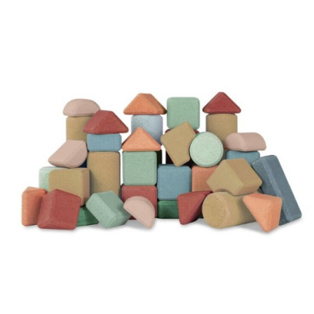 Coffret de blocs de construction en liège 40 pièces