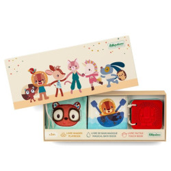 Set de naissance 3 livres sensoriels Jungle