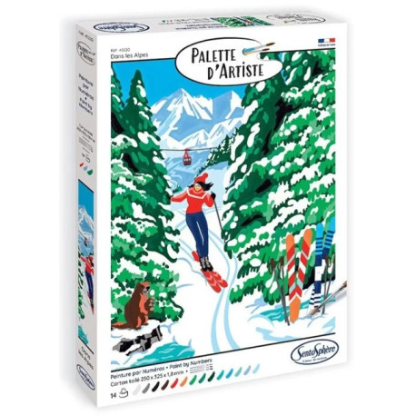 Palette d'artiste Dans les Alpes